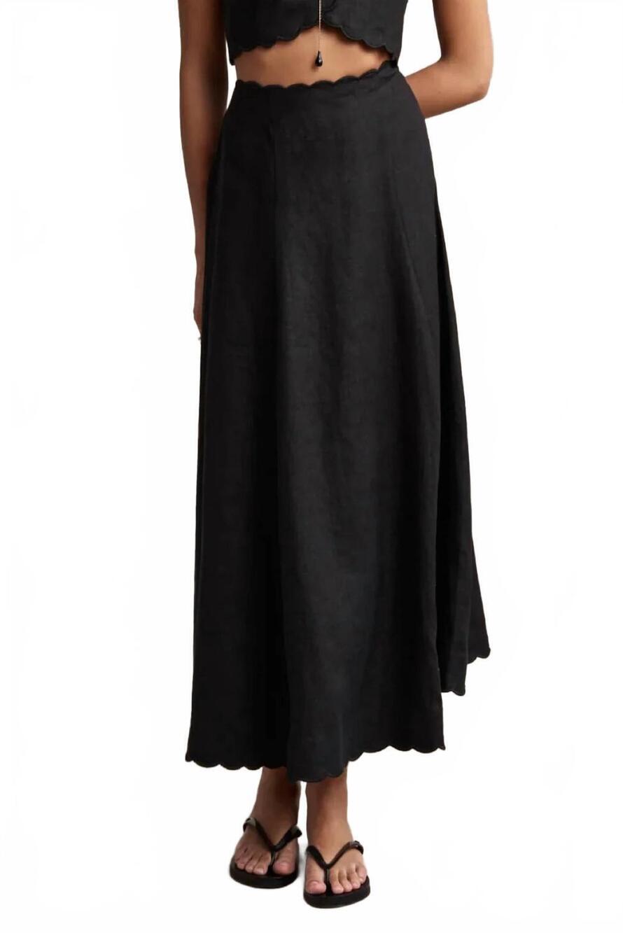 NEW HEVRON issa skirt in black
